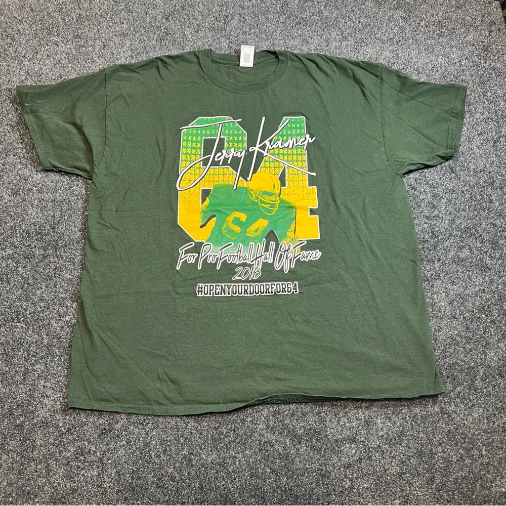 Jerry Kramer Packers Hall of Fame 2018 T-Shirt 2XL Green Bay NFL Legends